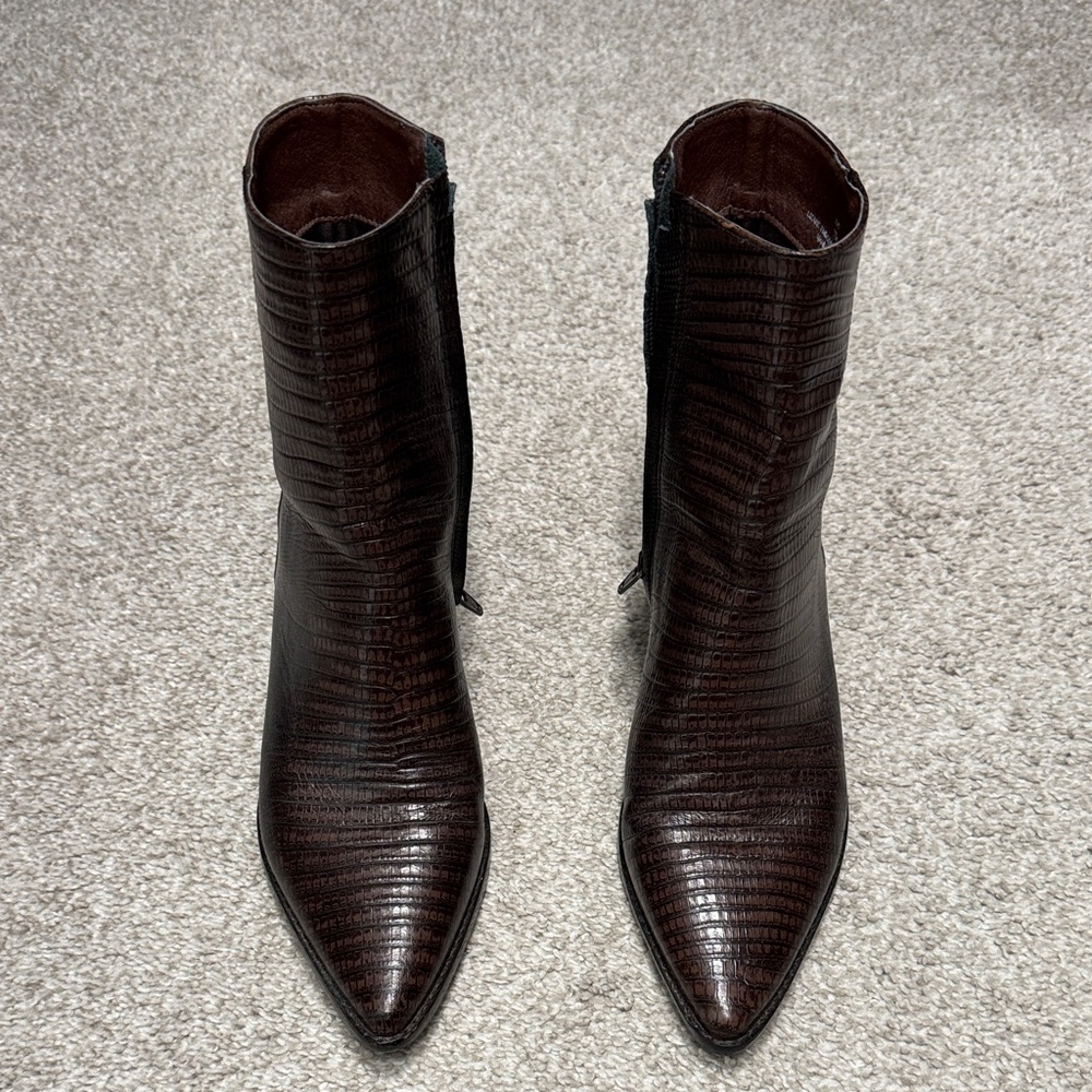 Matisse Caty Ankle Boots, Lizzard Embossed Leather Upper.